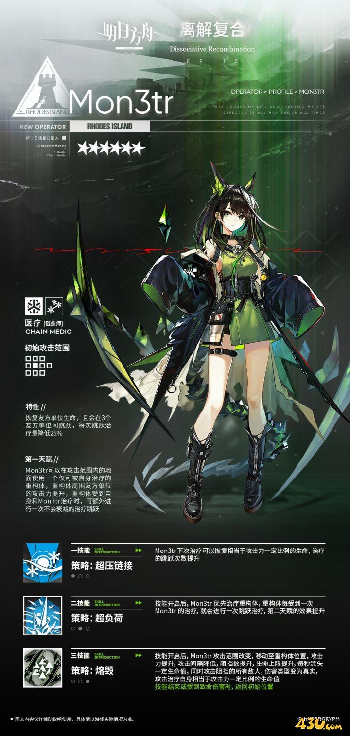 明日方舟干员全图鉴 Mon3tr干员图文介绍
