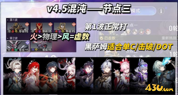 崩坏星穹铁道混沌回忆怎么通关 4.5混沌回忆满星阵容攻略