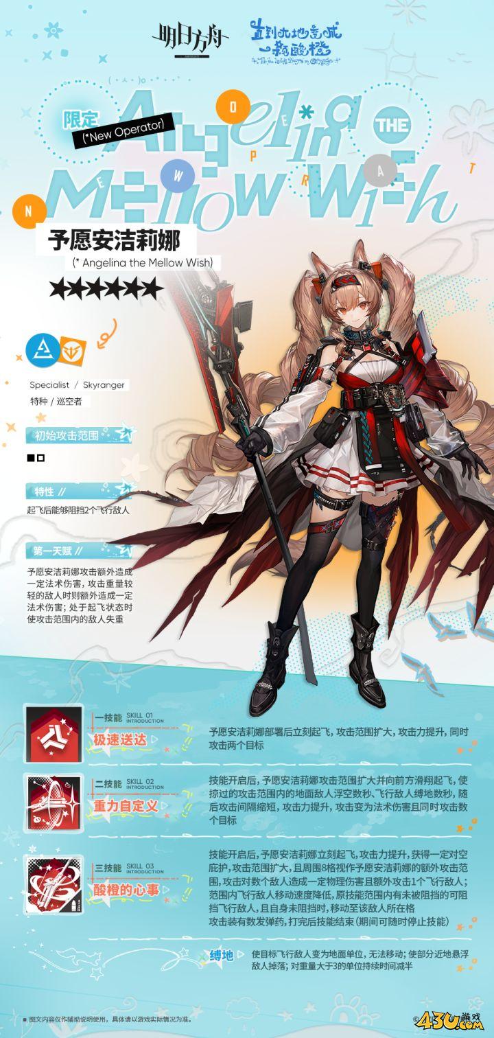 明日方舟干员全图鉴 予愿安洁莉娜干员图文介绍