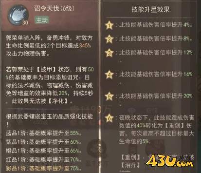 这城有良田郭荣技能有什么 郭荣技能攻略