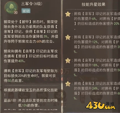 这城有良田郭荣技能有什么 郭荣技能攻略